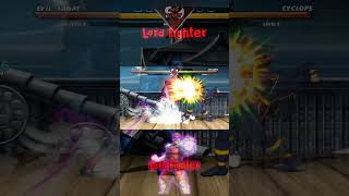 EVIL SAGAT vs CYCLOPS  The most epic fight ever made  mugen shortsvideo dc [upl. by Ecallaw670]