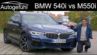 BMW 540i M Sport FULL driving REVIEW vs BMW M550i comparison 5Series Facelift 2021 [upl. by Affay41]