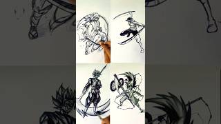 Speed drawing Stickman Transformation anime shorts anime penart [upl. by Oludoet]