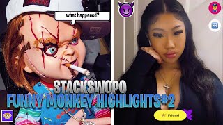 Stackswopo Funniest Monkey Highlights 2 [upl. by Ardnuahs]