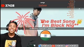 LIL BLACKOUTBLACK NI WON THE ISHOWSPEED AWARD FOR BEST SONG ishowspeedspeedreactsmusicranchi [upl. by Seamus]