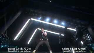 David Lindgren  Skyline Melodifestivalen 2013 Final [upl. by Aidin40]