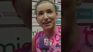 🇧🇷 Gabi’s interview after Vero Volley Milano  Imoco Conegliano match 🎤 volleyball shorts [upl. by Finkelstein]