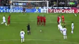 Gareth Bale Freekick Goal Vs Galatasaray 2013 [upl. by Anrim]