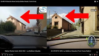 EA WRC 2023 VS Real Life Monte Carlo La Bollène Vésubie  Col de Turini [upl. by Prichard]