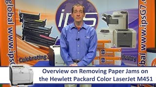 HP M451  Removing Paper Jams [upl. by Jedidiah857]