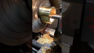 Machining Brass on Lathe Machine [upl. by Lodhia]