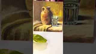 Easy acrylic still life painting tutorialshortsstilllife art [upl. by Adnirolc]