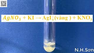 Phản ứng giữa AgNO3 và KIReaction between AgNO3 and KI [upl. by Rees369]