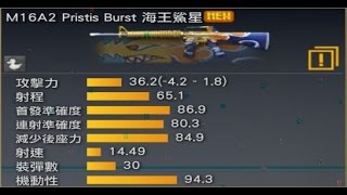 M16A2 Pristis Burst 海王鯊星 槍枝屬性顯示調整 [upl. by Aretahs]