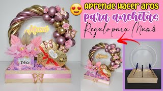 COMO HACER AROS PARA TUS ANCHETAS 😍ARREGLO CON CHOCOLATES FERRERO PARA MAMA [upl. by Ynar]