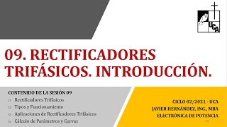 CLASE 09 EDP0221 RECTIFICADORES TRIFÁSICOS INTRODUCCIÓN [upl. by Frear126]