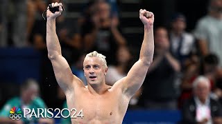 Martinenghi beats Fink Peaty in insane finish to 100m breaststroke  Paris Olympics  NBC Sports [upl. by Lidaa]