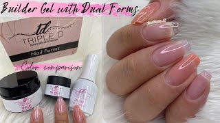 How To Apply Builder Gel With Tips  Builder Gel In A Bottle Nail Application using Kiki London [upl. by Iohk]