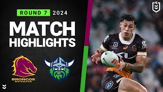 NRL 2024  Broncos v Raiders  Match Highlights [upl. by Nosremaj849]