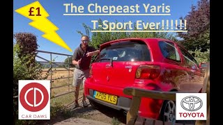 Toyota Yaris T Sport for £1  Demonstration Video amp Drive [upl. by Iluj]