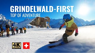 GRINDELWALD FIRST Switzerland 4K 🇨🇭 Top of Adventure  Jungfrau Region [upl. by Enad91]