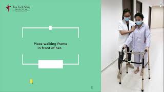 Walking with Walking Frame or Walking Frame with Wheels Stepto Gait [upl. by Ermey]