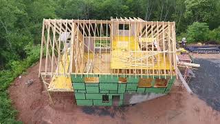 Construction Timelapse of a Mountain Home [upl. by Oemor]