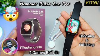 hammer pulse ace pro 18quot Calling smartwatch full Setup amp unboxing [upl. by Botzow83]