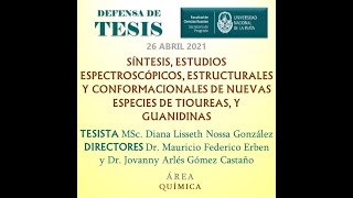 Defensa de Tesis Doctoral  MSc Diana Lisseth Nossa González [upl. by Ennaeiluj476]