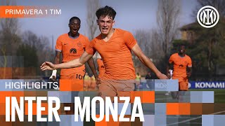 STOPPAGETIME STUNNER 💥  INTER 21 MONZA  U19 HIGHLIGHTS  CAMPIONATO PRIMAVERA 1 2324 ⚽⚫🔵 [upl. by Ellenhoj864]