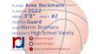 Aree Beckmann Freshman Season Girls Basketball Highlights [upl. by Etka]