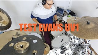 TEST EVANS UV1 COATED on toms [upl. by Adnamas]