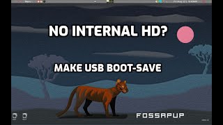 no internal HD just use bootable usb with persistence [upl. by Bitthia]