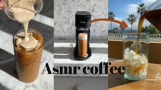 Making iced coffee Asmr❤☕Satisfying 🌱❤💗compilation [upl. by Ainna737]