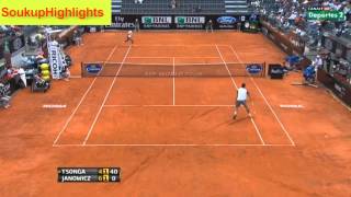 Janowicz vs Tsonga Rome 2013 Highlights HD [upl. by Nalehp864]