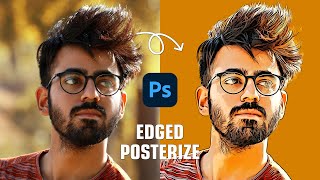 Turn a photo into an illustration Edged posterize in Photoshop 2021 [upl. by Yttam]