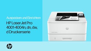 Auspacken und Einrichten von HP LaserJet Pro 40014004ndndwd Druckern  HP Support [upl. by Emera]