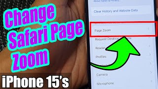 iPhone 1515 Pro Max How to DecreaseDecrease Safari Page Zoom On All Websites [upl. by Yalonda]