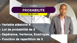 LOI DE PROBABILITE ESPERANCE VARIANCE ECARTTYPE ET LA FONCTION DE REPARTITION DUNE VARIABLE [upl. by Spaulding]