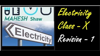 Electricity REVISION 1 Class  X Chapter 12 electricityclass10 [upl. by Beitnes]