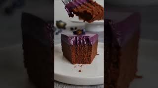 Chocolate Cake with Blueberry Ganache❤️ [upl. by Anaehs]