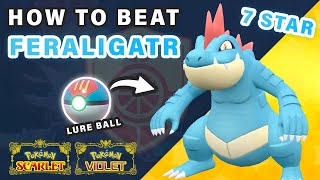 How to Beat Feraligatr 7 Star Tera Raid ► Pokemon Scarlet amp Violet [upl. by Elleinnod955]