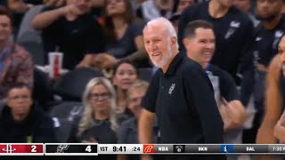 Victor Wembanyama made Greg Popovich laugh after this funniest dunk vs Rockets [upl. by Latrice145]