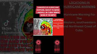 DANGEROUS HURRICANE RAPHAEL ABOUT TO MAKE LANDFALL IN CUBA [upl. by Aralc]