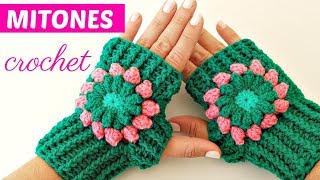 Mitones o Guantes sin dedo tejidos a crochet tutorial paso a paso [upl. by Foote]