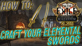 How To Craft Your Elemental Swords  Path of Exile 325 [upl. by Arit]