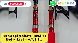 Telescopic Fishing Rod  For Beginners  Fishing Reel  Fishing Rod Market Mumbai [upl. by Emad501]