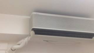 Vintage Rasonic brand  mini split type air conditioner in an education center classroom [upl. by O'Grady]