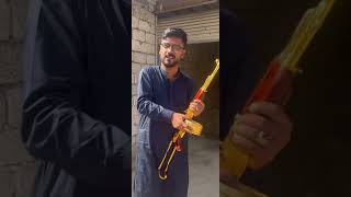 Ak 47 gold plated Real gun in Pakistan price 1 CroRee gun gunfiringstatus [upl. by Marquet953]