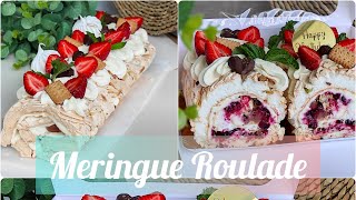 Meringue Roulade The best meringue roulade recipe  How to make Meringue Roulade [upl. by Eilasor]