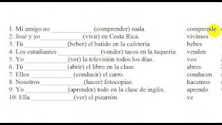 Spanish Practice Conjugating ER  IR Verbs in the Present Tense [upl. by Emmanuel]