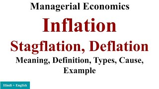 Inflation types of inflation causes of inflation deflation stagflation managerial economics [upl. by Winola]