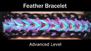 Rainbow Loom® Feather Bracelet [upl. by Rehpotsyrhc]