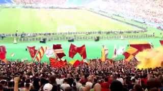 ROMACagliari CURVA SUD ROMA  Corretescappatearriva lo squadrone GIALLOROSSO Stagione 20142015 [upl. by Auoy]